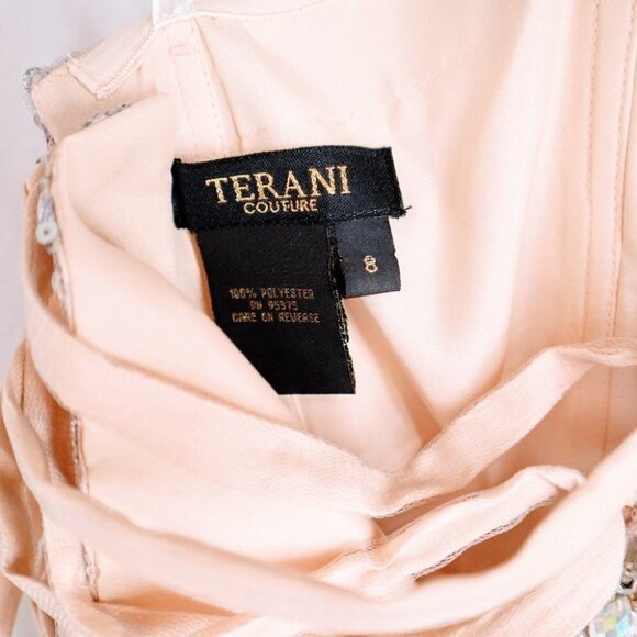 NWT Terani Couture Silver Strapless Formal Dress $286 - Picture 12 of 13